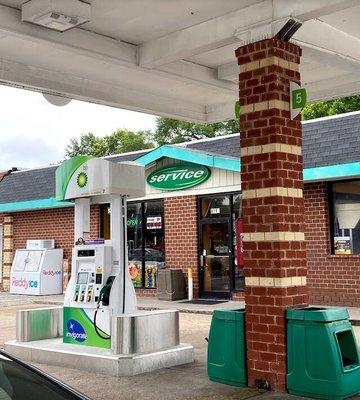 BP gas station with a Service convenience store