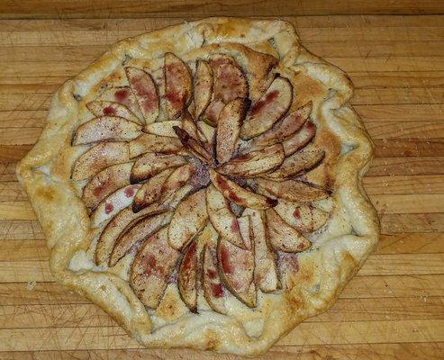 Sweet honey crisp apple tart.