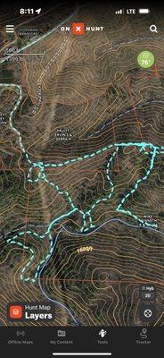 "Tracks" of exactly where your tour took you as to the parcel's topography and its boundaries.