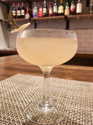 Life's A Peach | Wild's vodka | peach syrup | ginger liqueur | prosecco