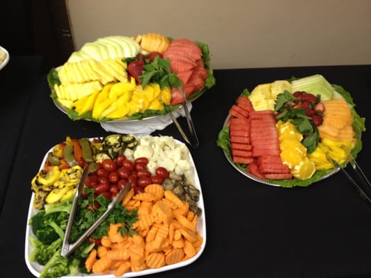 Fruit/Vegetable Platters at mixer 150 people