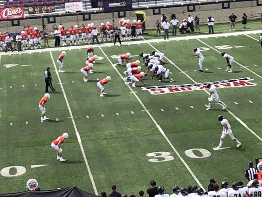 9/8/18 Independence Stadium. Shreveport, Louisiana. Battle on the Border VIII High School Football Showcase. Tigers v Aledo (Texas) Bearcats