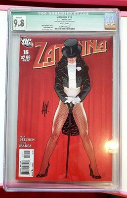 Zatanna comic book w/cover art by Adam Hughes. CGC rated and vacuum sealed it.