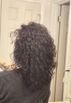 Look at these layers! This is only leave in conditioner and curl lotion air dried. Cant wait to mousse and diffuse and see how big it gets