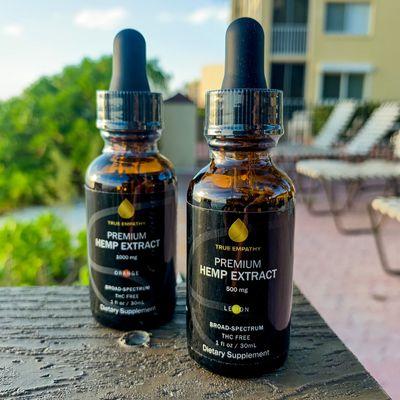 True Empathy CBD 500mg Lemon Tincture & 1000mg Orange Tincture