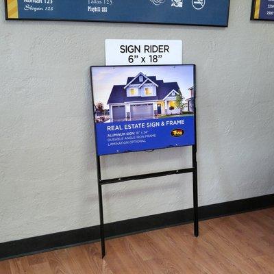 18x24 Aluminum Real Estate Sign with Angle Iron Frame available at Signs Now Tulsa