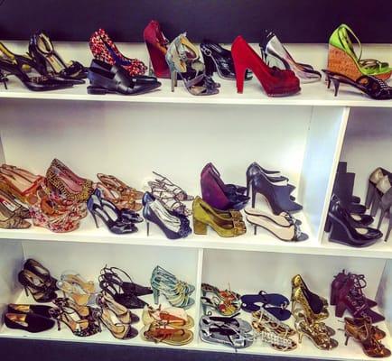 Amazing designer shoes such as Jimmy Choo, prada, YsL, Manolo Blahnik, Louboutin and more!