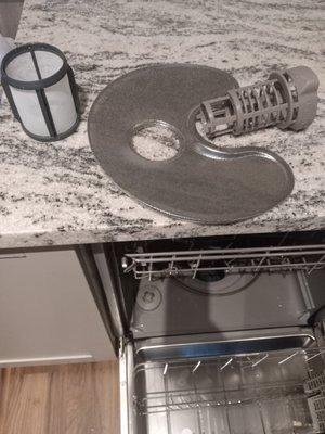 Dishwasher Filters cleaning to remove orders.