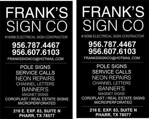 Frank's Signs