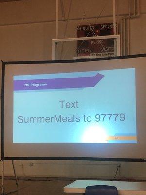 Text for free meals