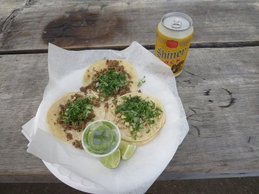 Mini-tacos from Holy Frijoles, River Legacy Park, Arlington, June 6, 2014