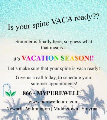 Give us a call, to schedule your summer appointments!!  866 - MYPUREWELL