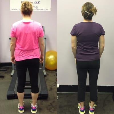 Cause and Effects Fitness client Laura H. leaner and healthier.