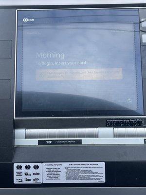 ATM froze and refreshed after taking my deposit, without depositing it.