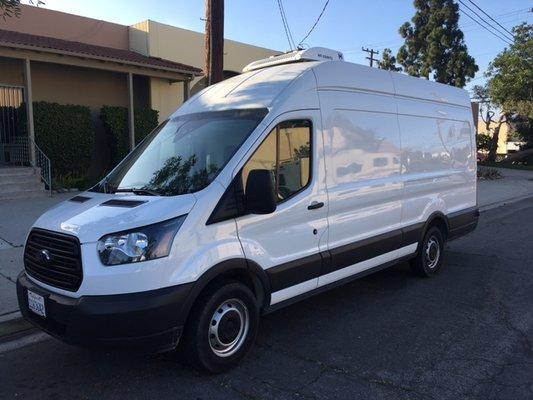 Used 2017 Ford Transit Extended chassis with high top. Will go 12 to 14 degrees below freezing. Our low tops will go 16 to 18 degrees below