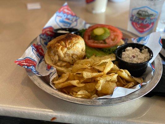 Crab cake sandwich