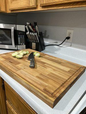 Butcher Block, cutting board with juice groove