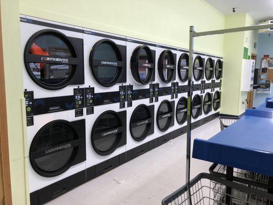 Wall of dryers