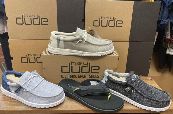 Men's Hey Dude shoes and sandals!