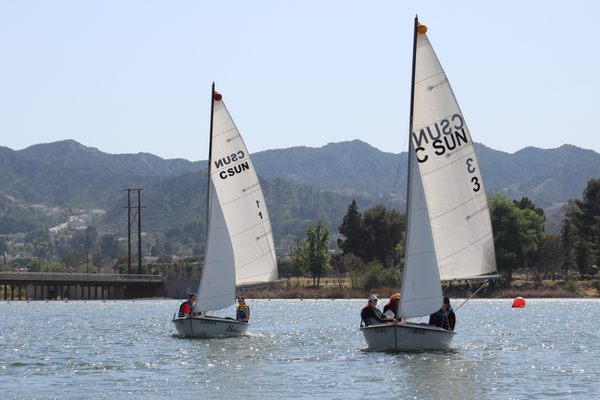 Sailing in our 14.5 Hobie's.