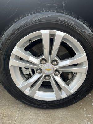 Wheels receive a deep clean with every package