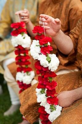 The malas that were provided for our wedding by Fern 'n' Decor.