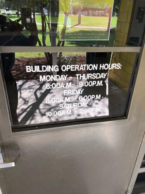 Building hours