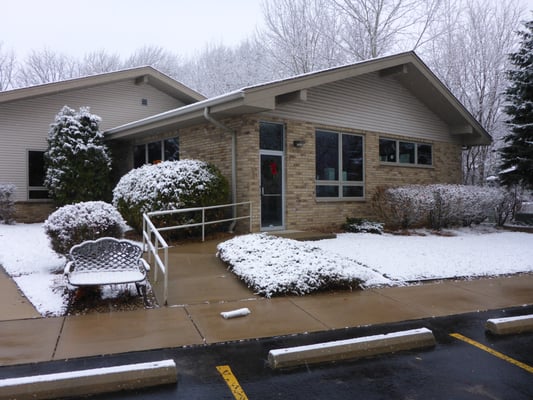 It snowed on our first day of opening for business at our new location