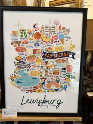 Lewisburg PA location print