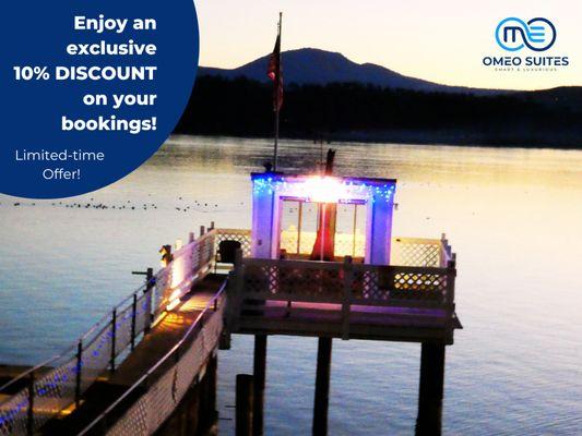 Omeo Clearlake Oaks Offers 10% discount on bookings.