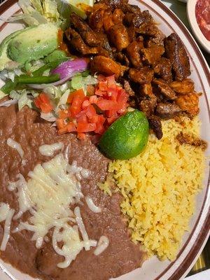 Steak and shrimp a la diabla