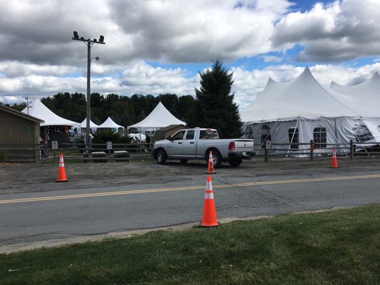 Tents up for harvest