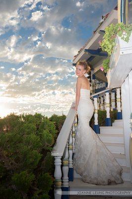 staircase--good place for hanging out or showing off the train of the dress