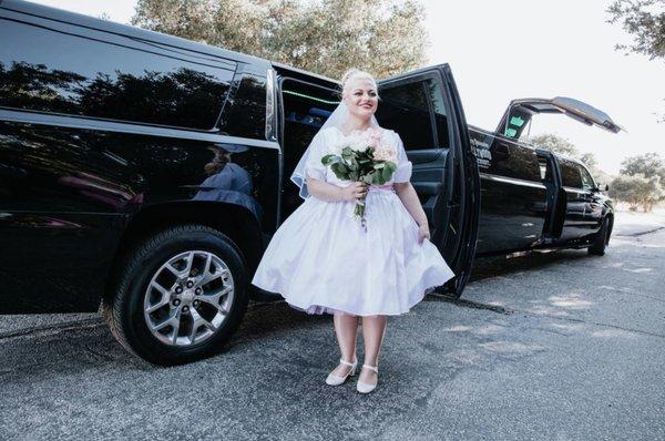 Our Beautiful Bride, and our GMC Yukon! Celebrate your big day with us.