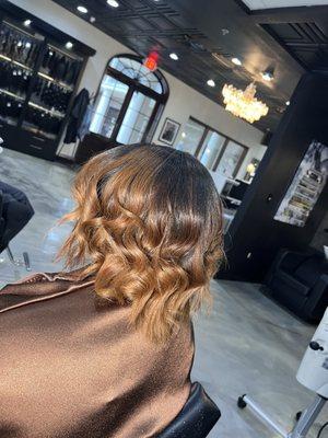 Balayage/ silk press