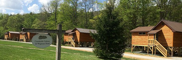 Cabins located on the Willowemoc Creek