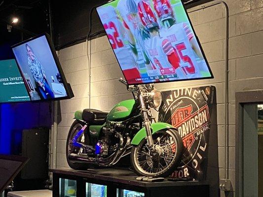 Bike on the beer coolers