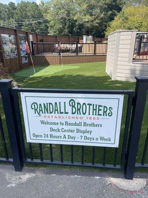 Gate to outdoor living exhibit