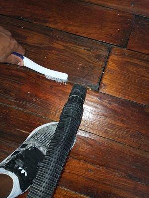 We clean those tough to reach cracks and crevasses.