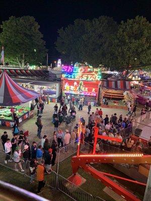 The midway at night