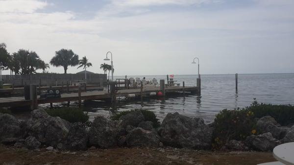 Dock with sitting area