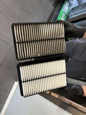 Air filter changed