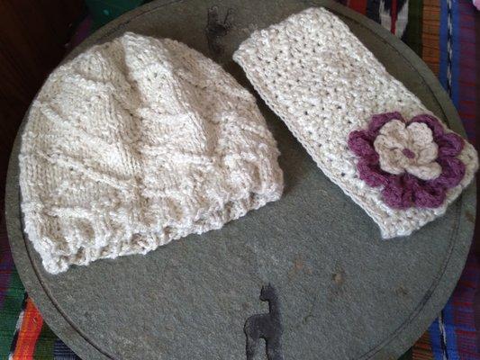 Alpaca hat and earwarmer