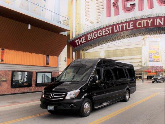 Executive Limousine Services newest fleet addition; a 14 passenger Mercedes Sprinter Limousine.