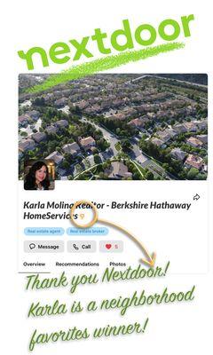 Nextdoor Neighborhood Favorite  It's an honor to have been selected as a favorite Professional Service Provider on Nextdoor!