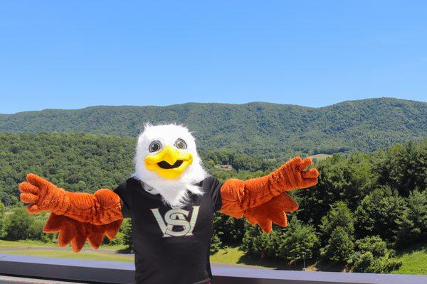 Our mascot, Freedom, the flying eagle. #goSouthwest #FlyingEagles