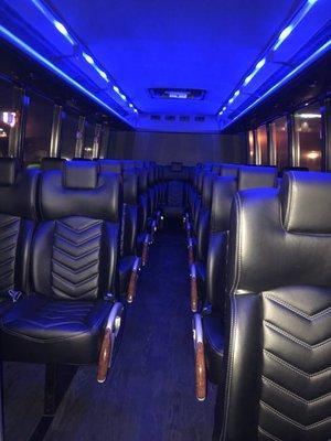 27 passenger Shuttle bus with interior lighting