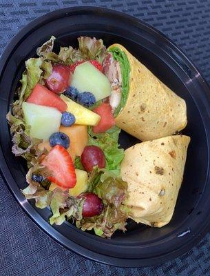 Santa Fe Chicken Wrap with Fresh Fruit