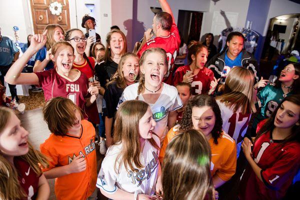 Kids having a great time in our ballroom at a recent Mitzvah hosted at Gala