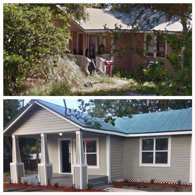 Before and after.  Put on MLS today.  $164,900 for this charming 2/1 Seminole Heights Bungalow.